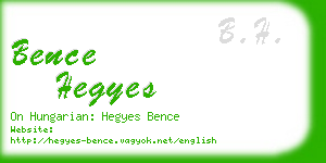 bence hegyes business card